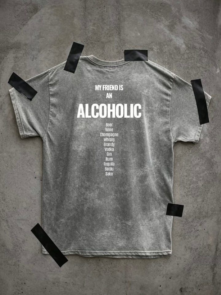 Team Drunk Friends T Shirt Grey