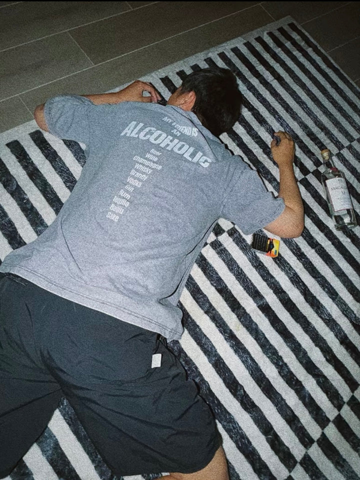 Team Drunk Friends T Shirt Grey