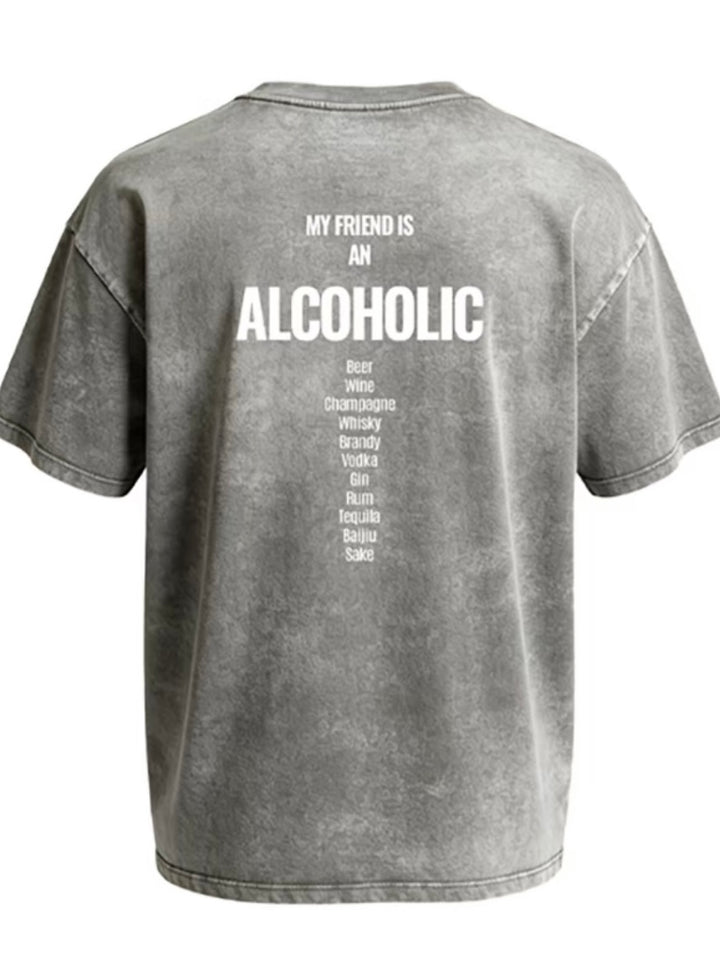 Team Drunk Friends T Shirt Grey
