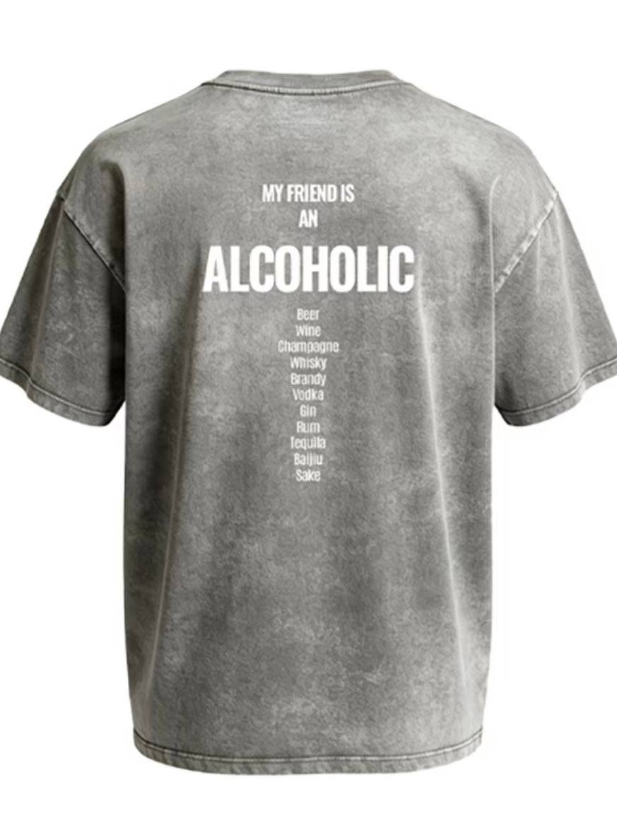 Team Drunk Friends T Shirt Grey