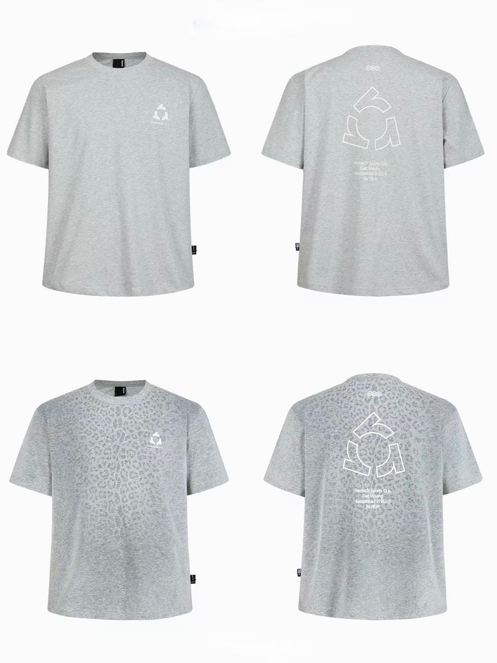 Sweat Reactive Leopard Print T-Shirt - Gray