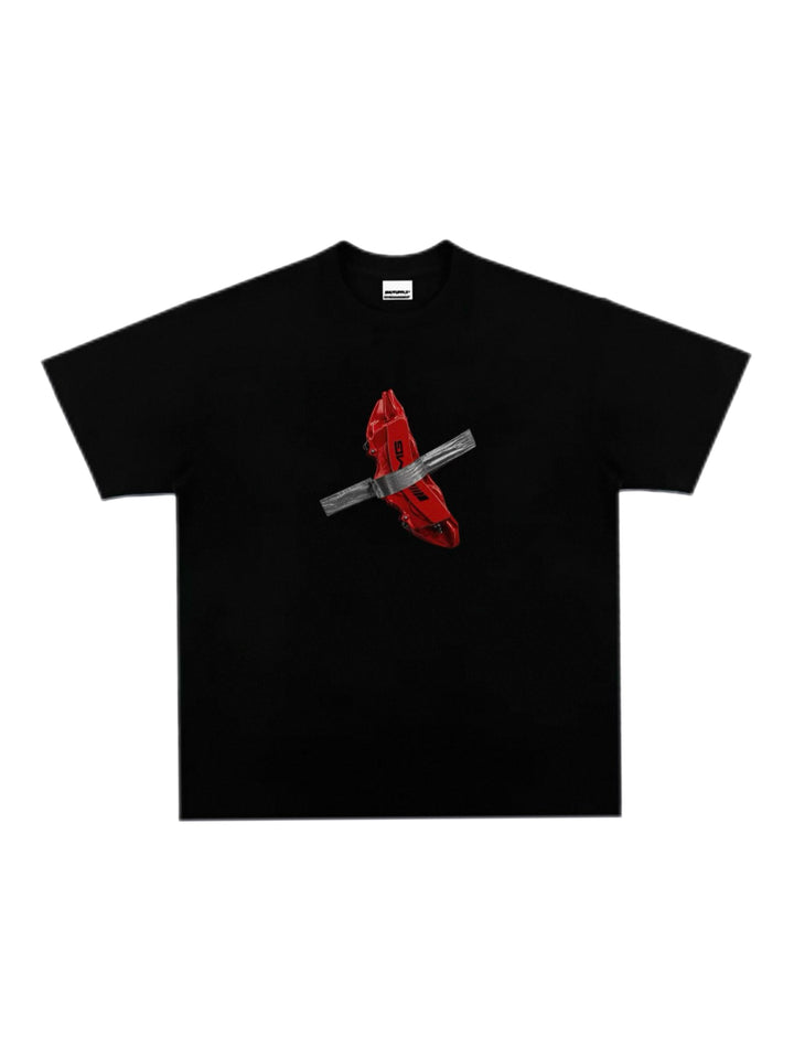 Tape Caliper Print Tee- AMG-Black